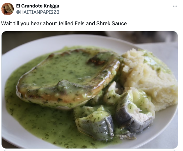 eel and liquor - El Grandote Knigga Wait till you hear about Jellied Eels and Shrek Sauce